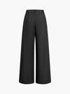 Solid Wide Leg Pants Without Belt