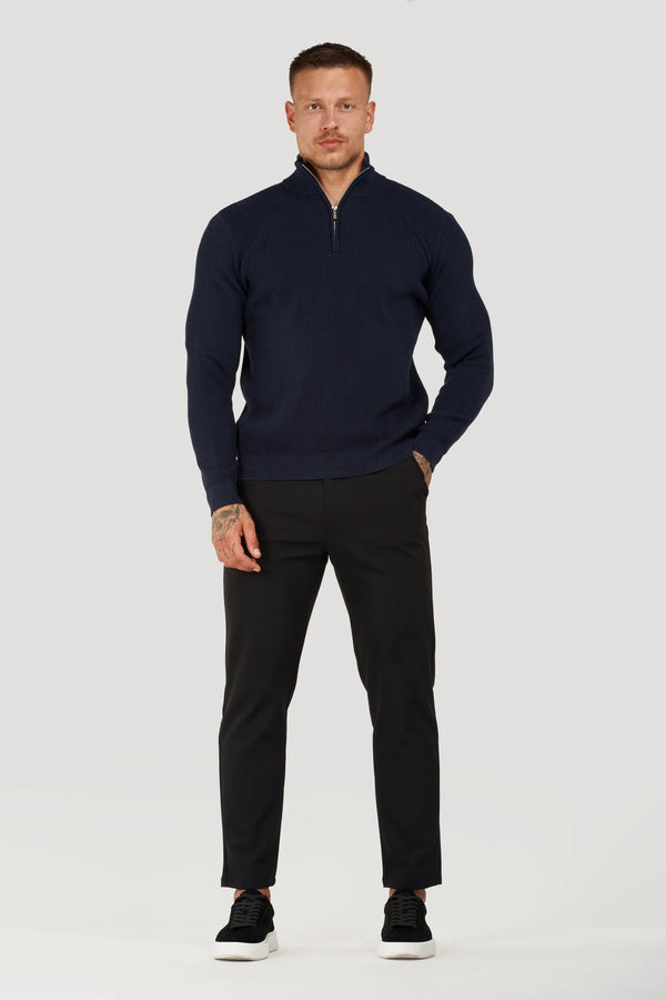 THE RENZO HALF ZIP SWEATER