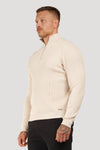 THE RENZO HALF ZIP SWEATER