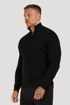 THE RENZO HALF ZIP SWEATER