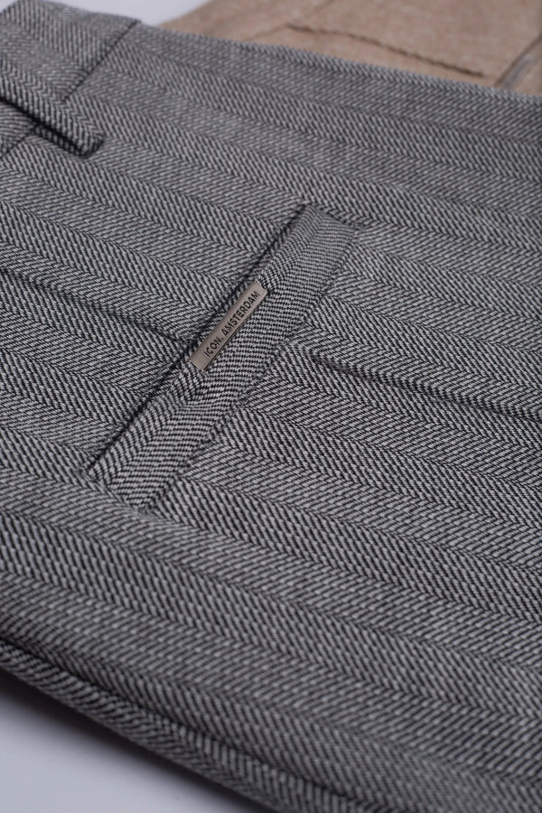 THE CHEVRON TROUSERS - GREY