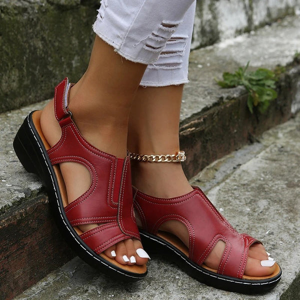 Orthopedic Retro Leather Women’s Sandals