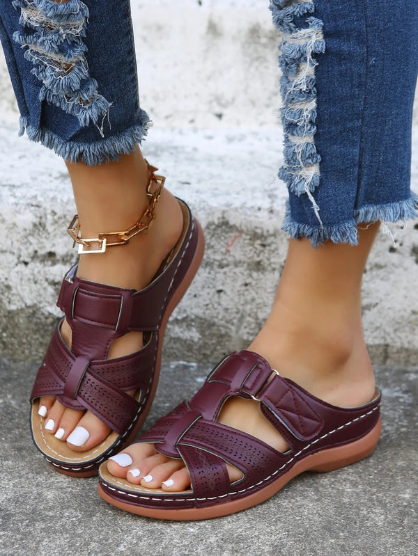 AALIYAH | Orthopedic Leather Sandals with Open Toe